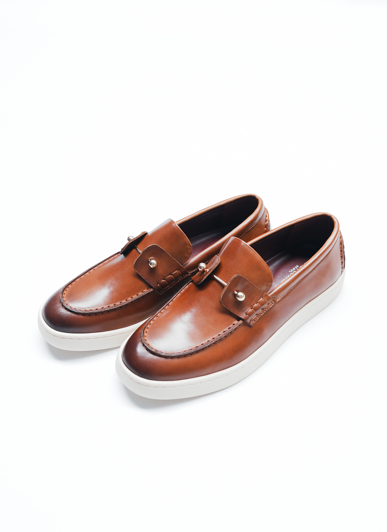 BROWN LEATHER LOAFERS SHOES