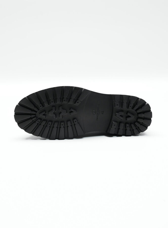 Real Leather Shoes Plain Black