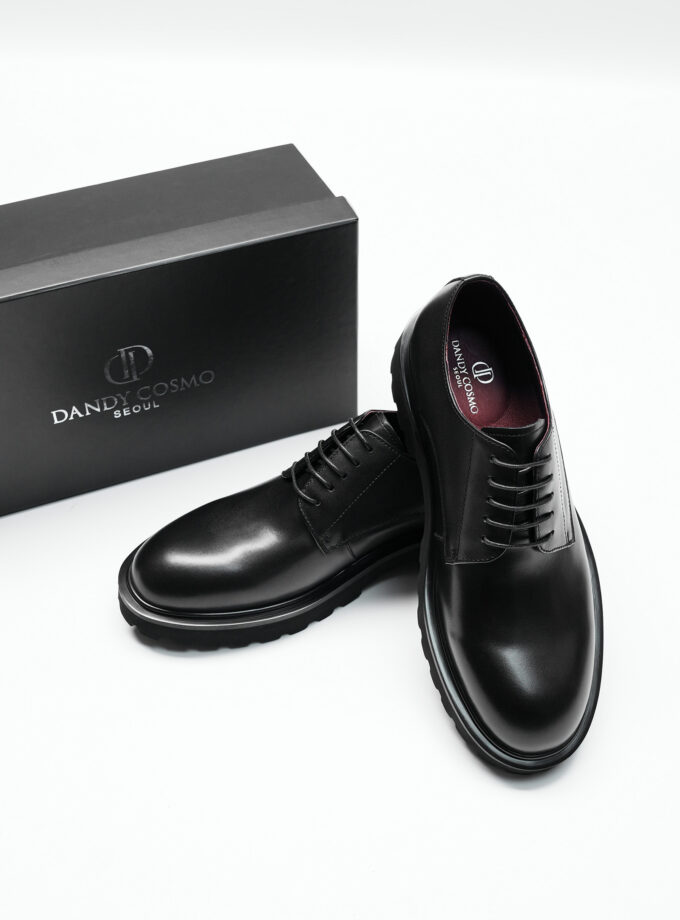 Real Leather Shoes Plain Black