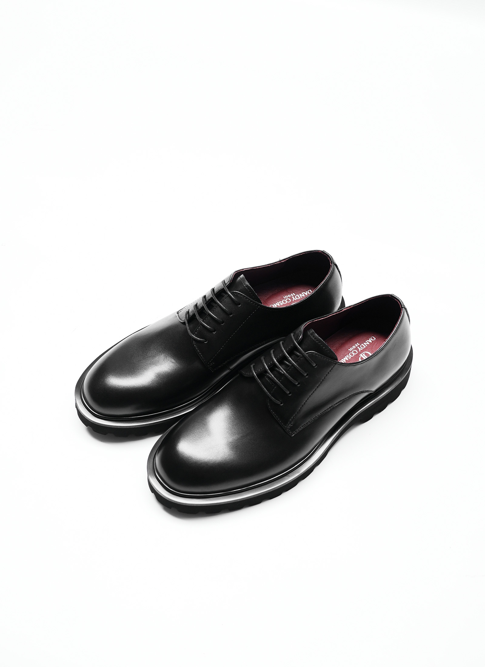 Real Leather Shoes Plain Black