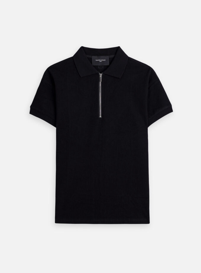 MUSCLE FIT POLO ZIPPER