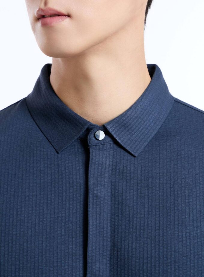 Pen Stripe Hidden Button Shirt
