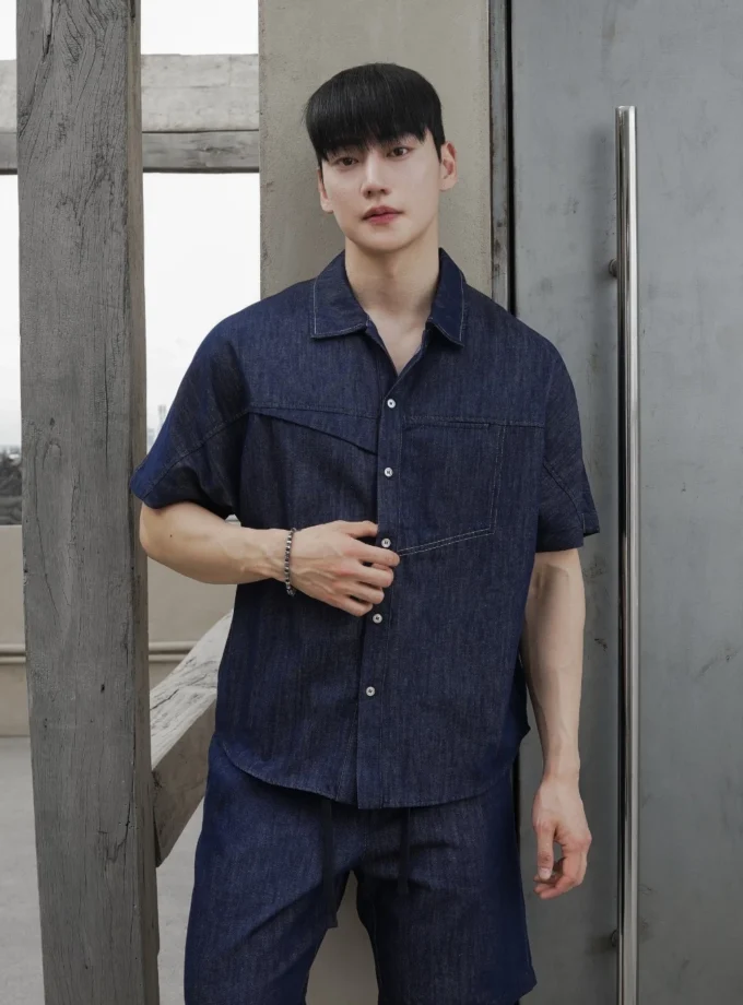 Denim Drift Short Set