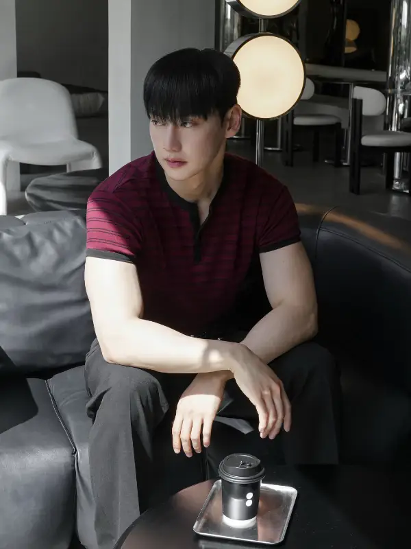 Double Stripe Henry Muscle Fit - Image 6